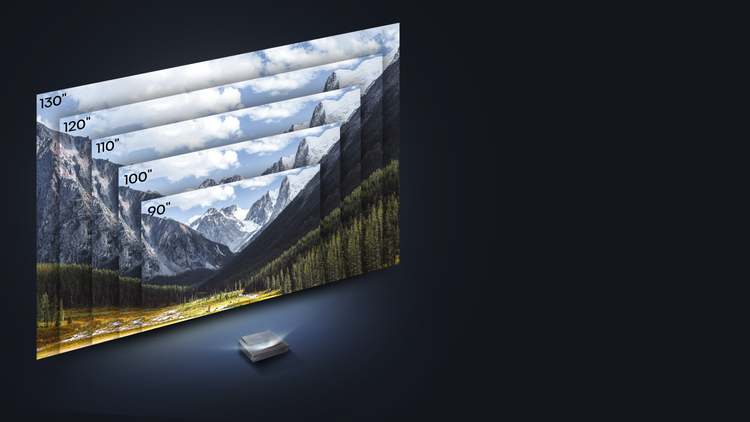90"-130" Projection size