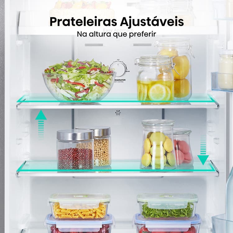 Prateleiras ajustáveis