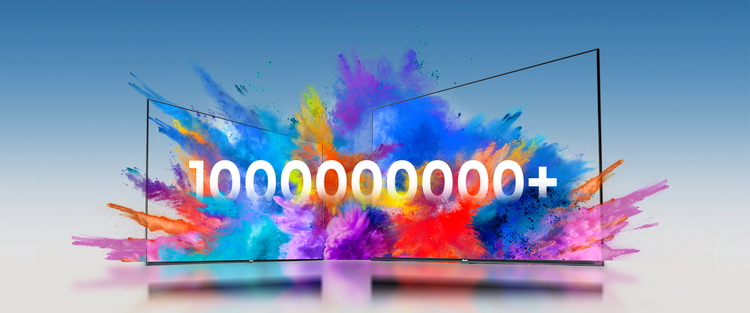 Bilhão de tons de cores vivas