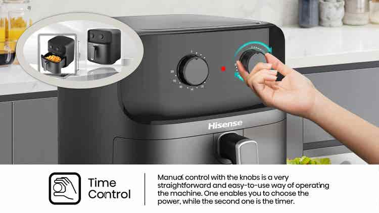 Hisense H08AFBK1S1 8L Manual Air Fryer