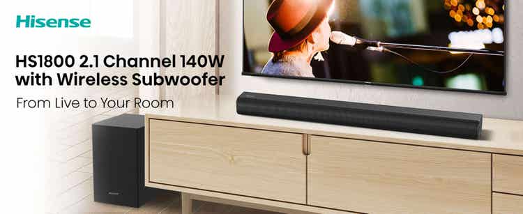 Hisense HS1800 Soundbar 2.1 Channel Soundbar