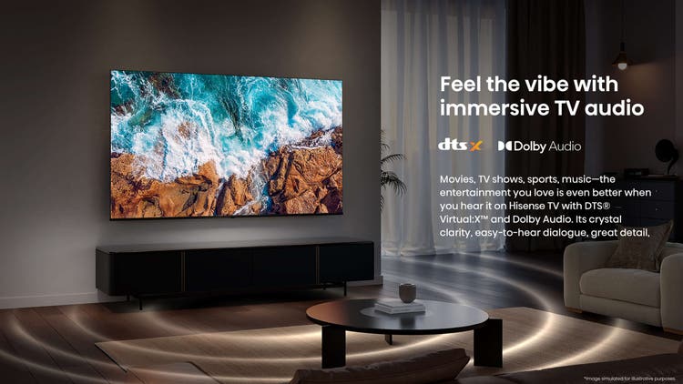 Hisense 139 cm (55 Inch) 4K Smart LED Ultra HD TV 55A6Q