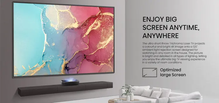 Hisense 305 cm (120 inches) 4K Ultra HD Smart Laser TV 120L9HE