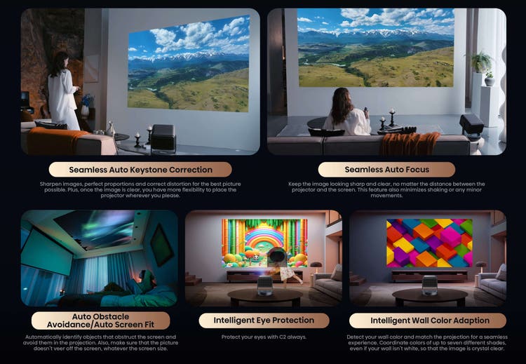 C2 Ultra Trichroma Mini Projector
