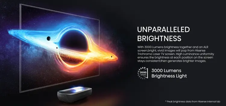 Hisense 305 cm (120 inches) 4K Ultra HD Smart Laser TV 120L9HE