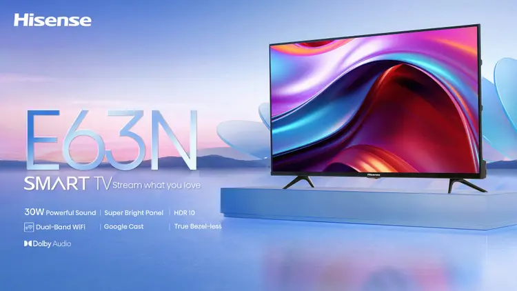 Hisense 108 cm (43 Inches) 4K Smart LED Ultra HD TV 43E63N