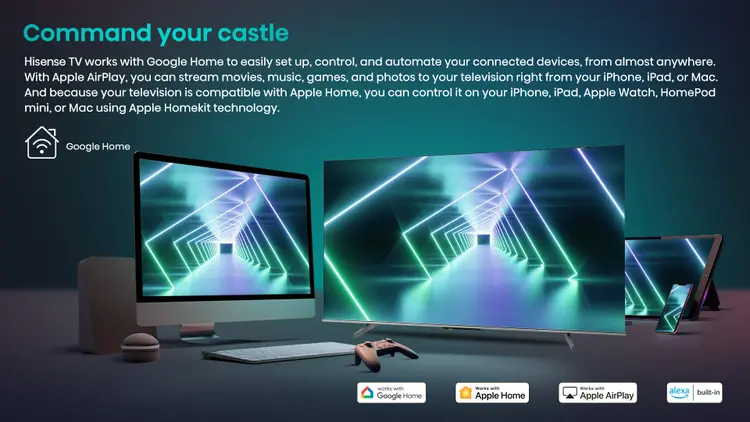 Hisense 108 cm (43 Inch) QLED Ultra HD (4K) Smart TV 43E68N