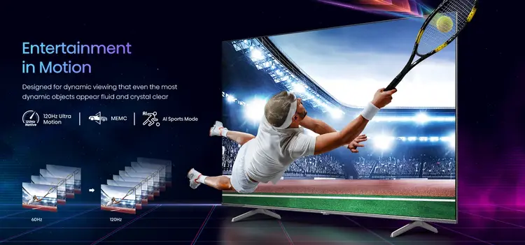 Hisense 139 cm (55 Inch) QLED Ultra HD (4K) Smart TV 55E7KPRO