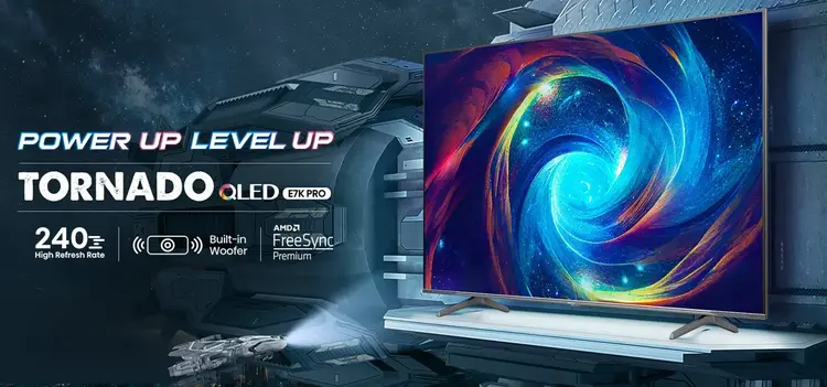 Hisense 139 cm (55 Inch) QLED Ultra HD (4K) Smart TV 55E7KPRO