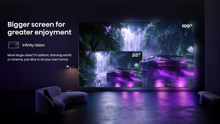 Hisense 139 cm (55 Inch) QLED Ultra HD (4K) Smart TV 55E7Q Pro