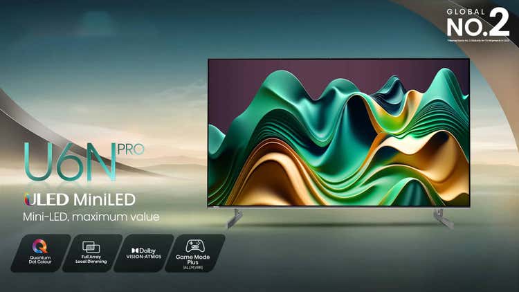 Hisense 164 cm (65 Inch) 4K Ultra HD Mini LED 65U6N Pro