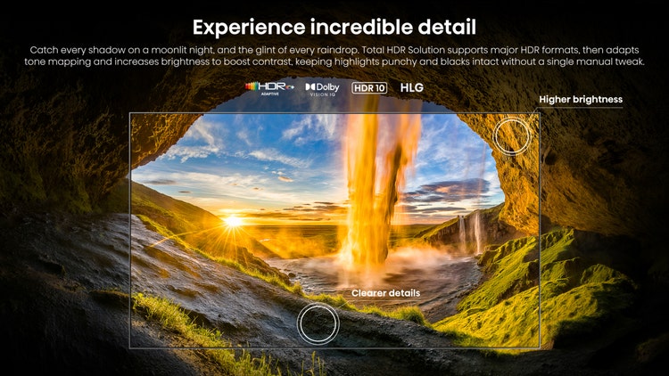 Hisense 139 cm (55 Inch) 4K Ultra HD Mini LED 55U7SE