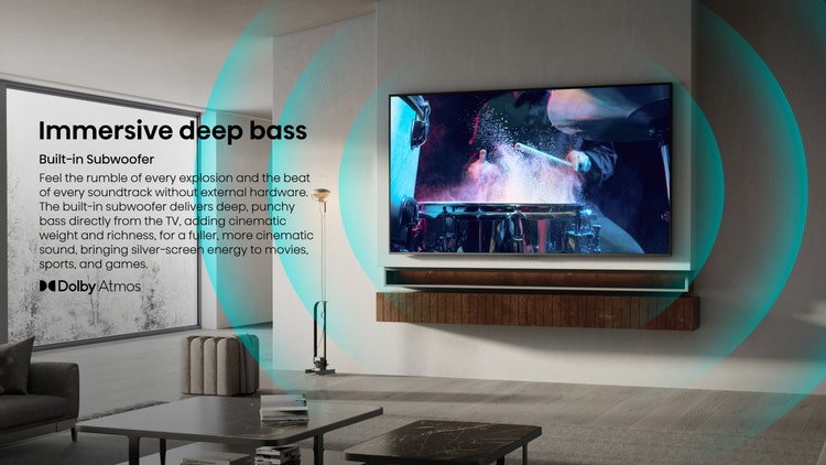 Hisense 139 cm (55 Inch) 4K Ultra HD Mini LED 55U7SE