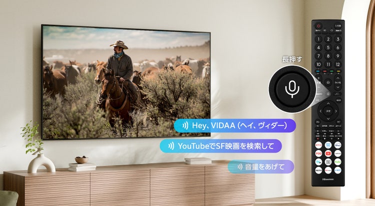 声でテレビを操作、観たい動画も探せる