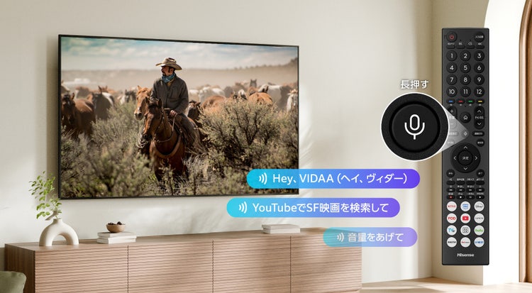 声でテレビを操作、観たい動画も探せる