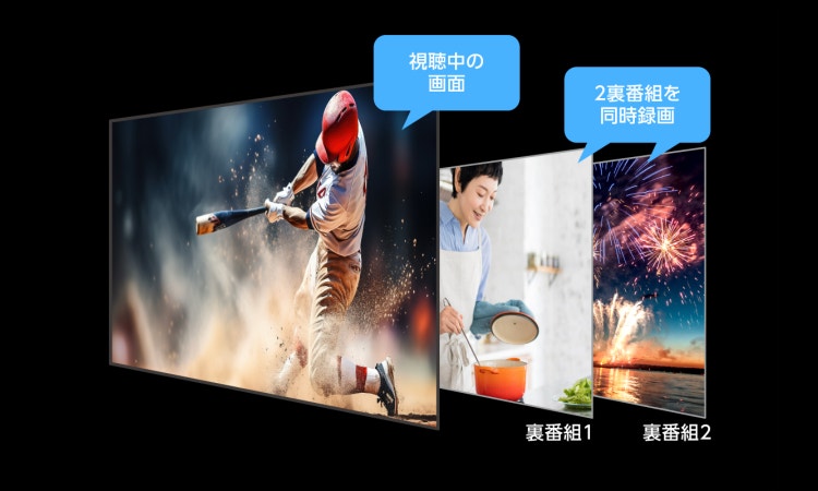 裏番組録画対応