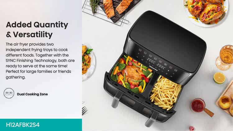 Hisense H12AFBK2S4 12L Double Door Air Fryer