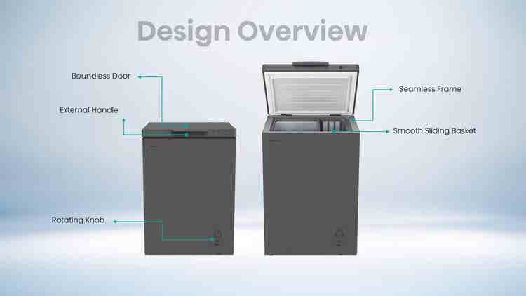 Hisense H135CFS 97L Silver Single Door Chest Freezer