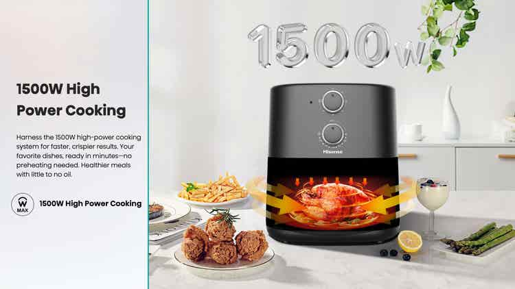 Friteuse à air Hisense H06AFBK1S2 6L à porte unique