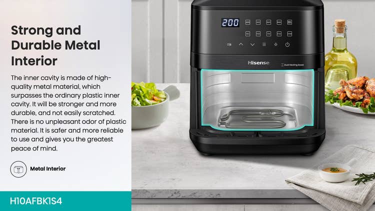 Friteuse à air Hisense H10AFBK1S4 10L à porte unique