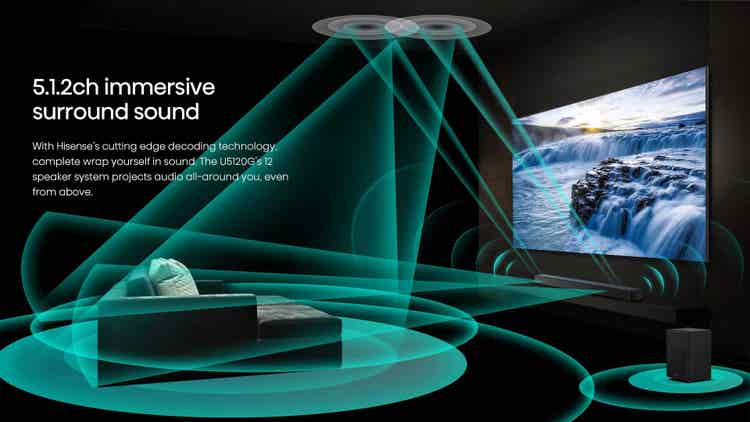 Barre de son Hisense U5120G 5.1.2CH avec caisson de basses sans fil