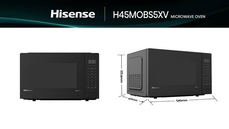 Hisense H45MOBS5XV Micro-ondes Noir Inverter 45L