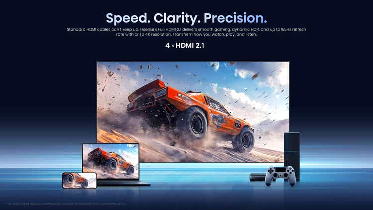 TV Hisense Real MiniLED 65U7Q PRO 65″ 165Hz 240HSR