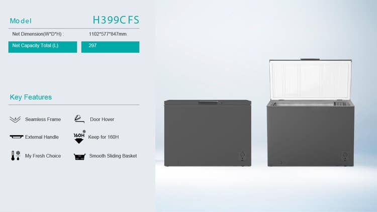 Freezer horizontal 297L Hisense H399CFS