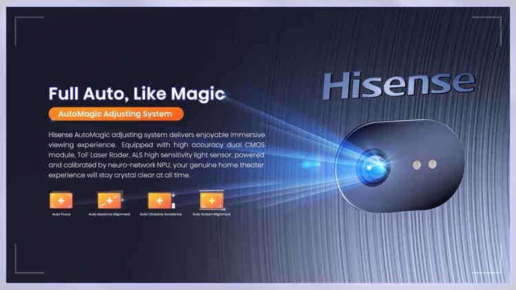 Hisense C1 Mini projetor a laser 4K de 65”-300”