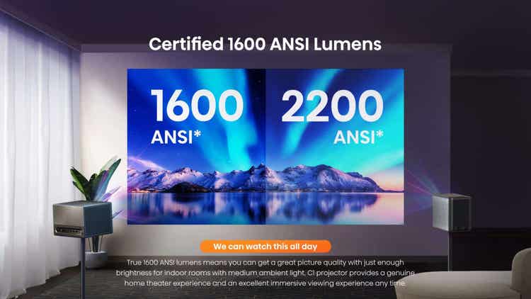 Hisense C1 Mini projetor a laser 4K de 65”-300”