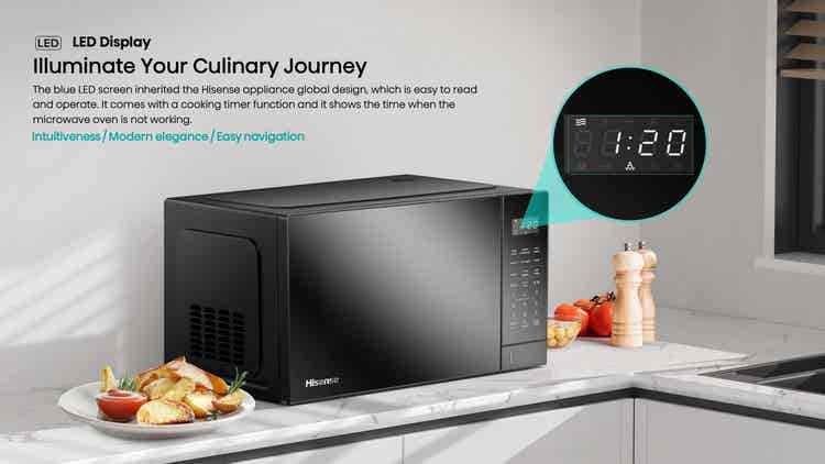 Hisense H45MOBS5X Micro-ondas Solo preto de 45L