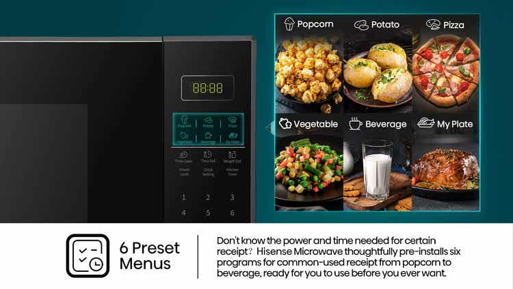 Hisense H37MOBS5X Micro-ondas preto 37L