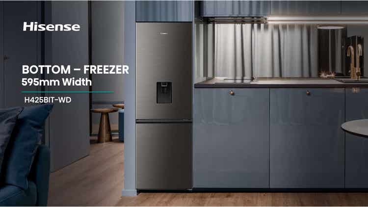 Geladeira Hisense H425BIT-WD com freezer inferior