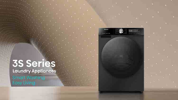 Máquina de lavar e secar Hisense WD3S1042BB de carga frontal 10kg/6kg