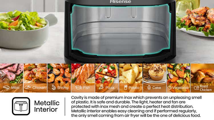 Hisense H08AFBK1S1 8L Manual Air Fryer