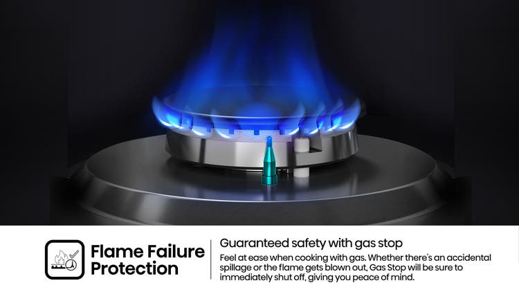 Hisense HHU60GAGB 4 Burner Black Glass Gas Hob