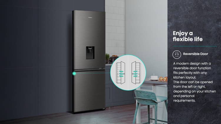 Hisense H425BIT-WD Bottom Mount Refrigerator