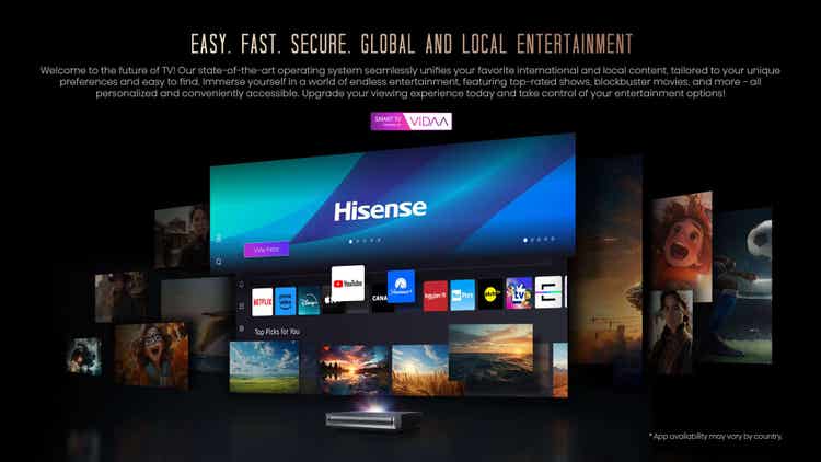 Hisense PX3 80”-150″ TriChroma 4K Laser Cinema