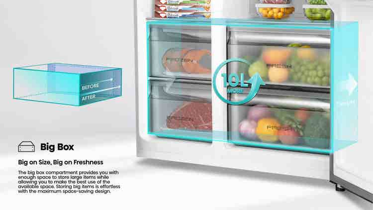 Hisense H680SIT-WD 541L Side By Side Refrigerator