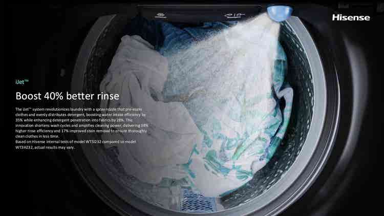 Hisense WT7I2225DB 22kg Black Premium Colour Display Top Loader
