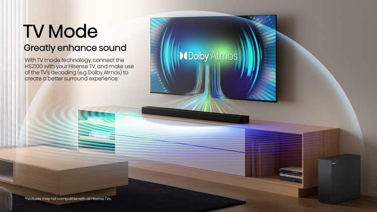 Hisense HS2100 2.1 240W Soundbar