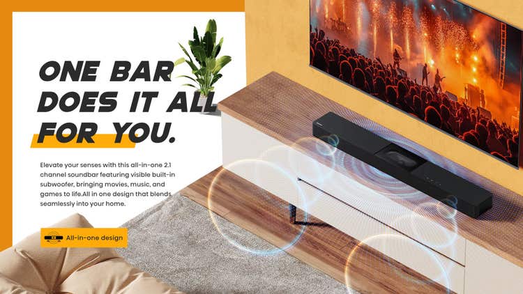 Hisense HS2000 Soundbar 2.1 Channel Soundbar