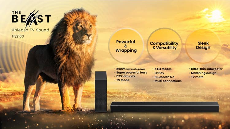 Hisense HS2100 2.1 240W Soundbar