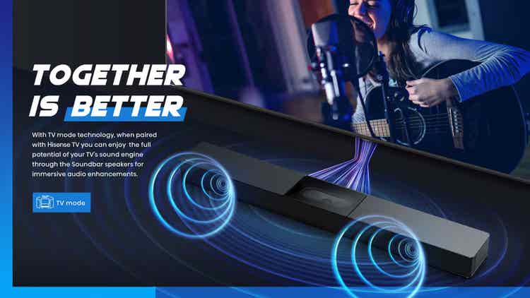 Hisense HS2000 Soundbar 2.1 Channel Soundbar