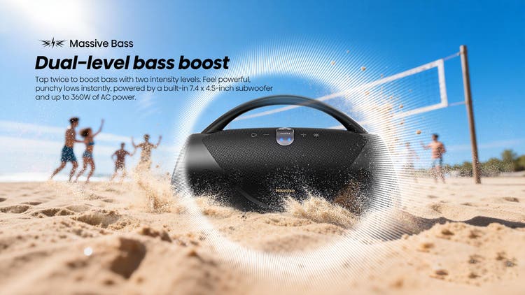Hisense Voyage Boom Bass Boost Portable Speaker