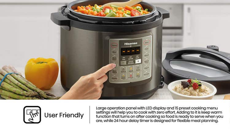 Hisense HMC6MBK 7 in 1 Pressure Cooker