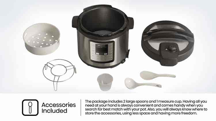 Hisense HMC6MBK 7 in 1 Pressure Cooker