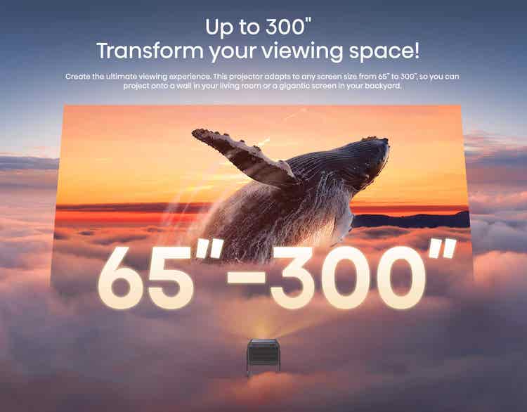 Hisense C2 65”-300” 4K Laser Mini Projector