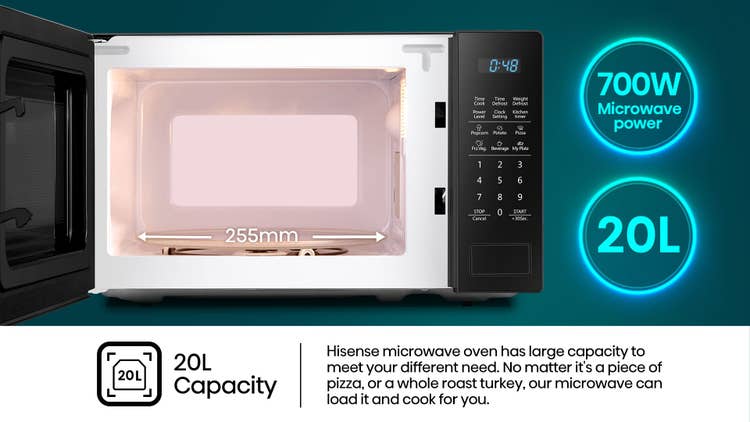 Hisense H20MOBS11 20L Digital Microwave Oven