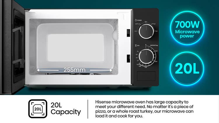 Hisense H20MOBS10 20L Manual Microwave Oven
